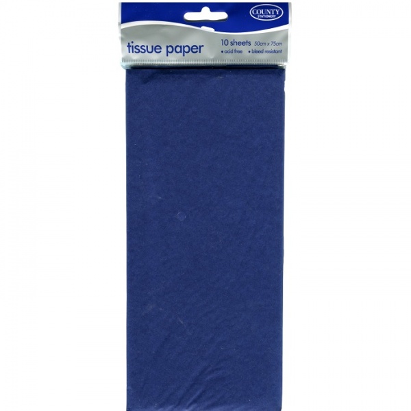 Dark Blue Tissue Paper Pack of 10 Sheets